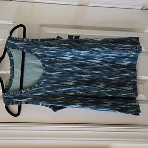 EDDIE BAUER BRAND BLUE & GREEN SUMMER COTTON TANK SIZE SMALL